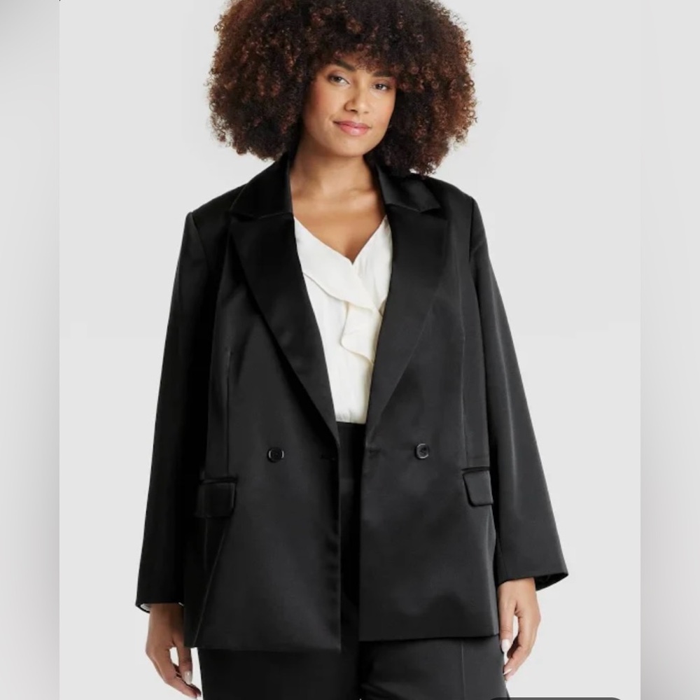 Structured Satin Blazer -A New Day